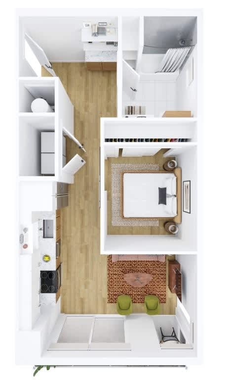 3D apartment layout preview at Ragsdale.