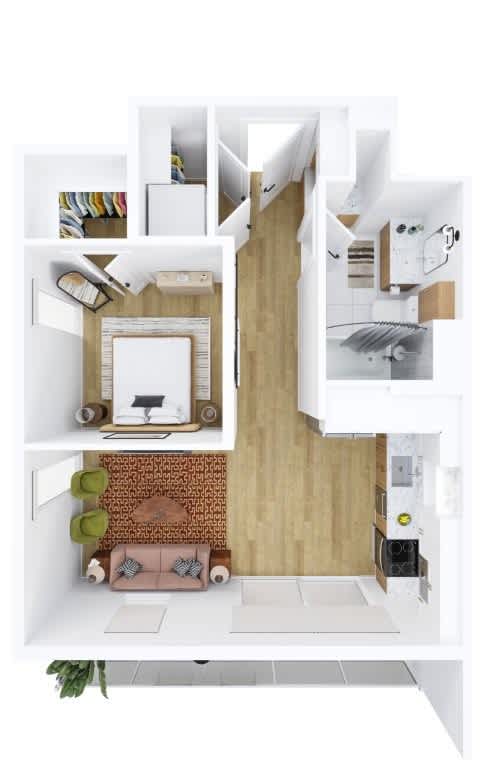 3D apartment layout preview at Ragsdale.