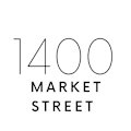A black and white image of 1400 Market Street.