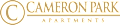 The image is a logo for Cameron Park Apartments.