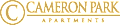 The image is a logo for Cameron Park Apartments.