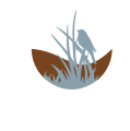 a logo of the prairie luxury apartments with a bird on the grass