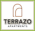 the logo for terrazzo apartments on a white