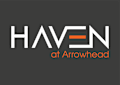 The image features the word "HAVEN" in large white letters with an orange line underneath it, and the phrase "at Arrowhead" in smaller orange letters below.