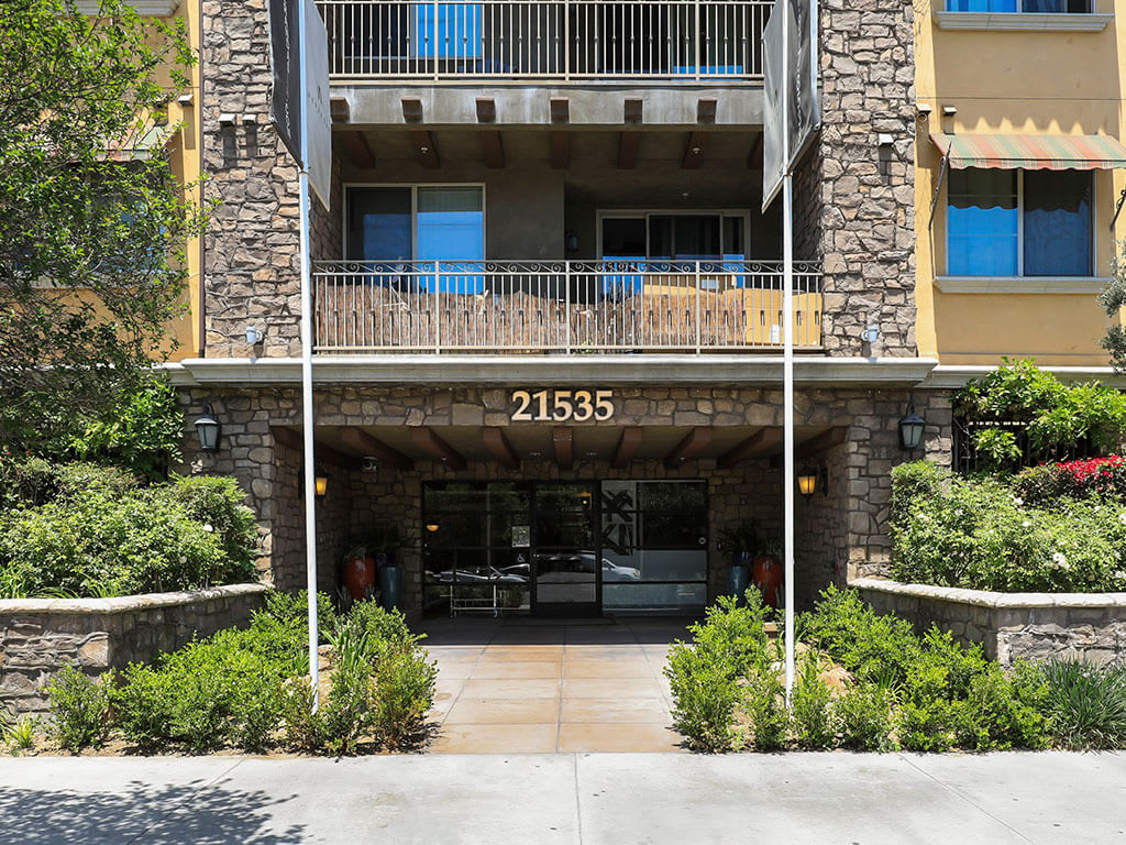 The Verandas street entrance - Canoga Park, CA