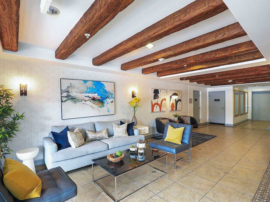 The Verandas lobby seating area - Canoga Park, CA