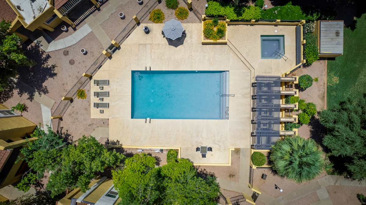 Pool and poolside area at Ascent on Peoria.