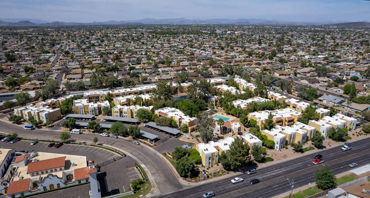 Aerial community view at Ascent on Peoria.