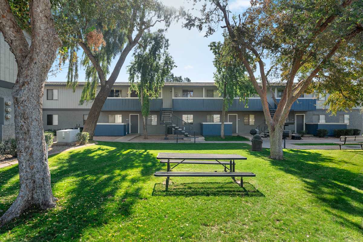 Shared outdoor space at Monterey Village.