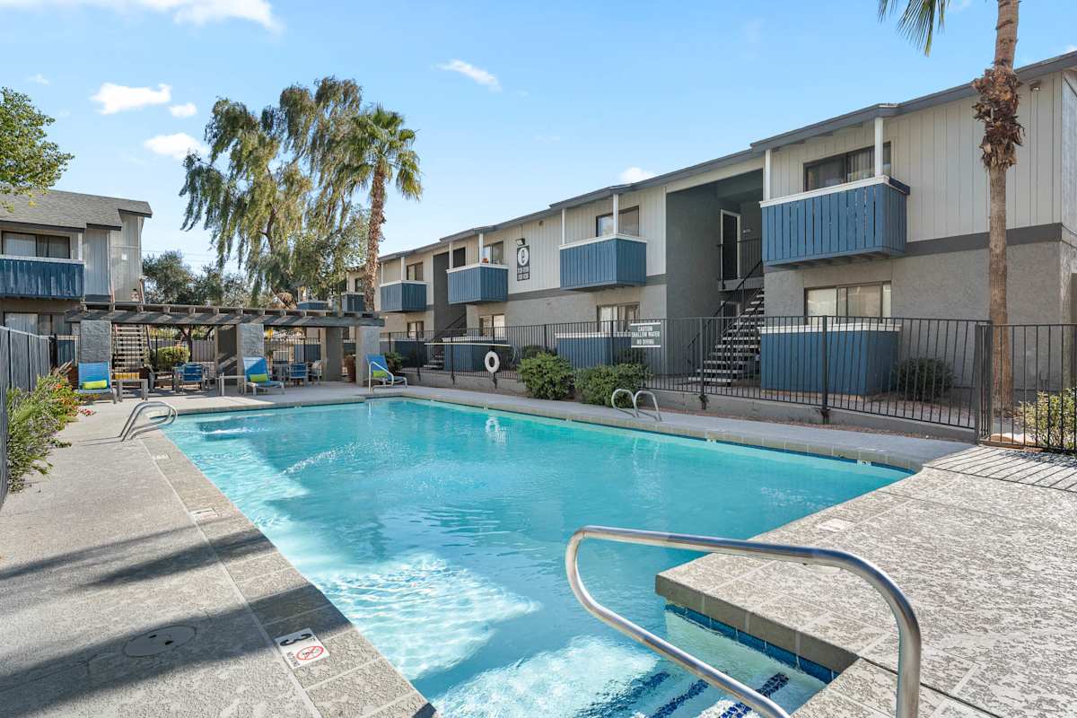 Pool and poolside area at Monterey Village.