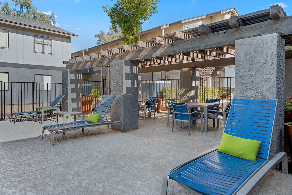 Shared outdoor space at Monterey Village.