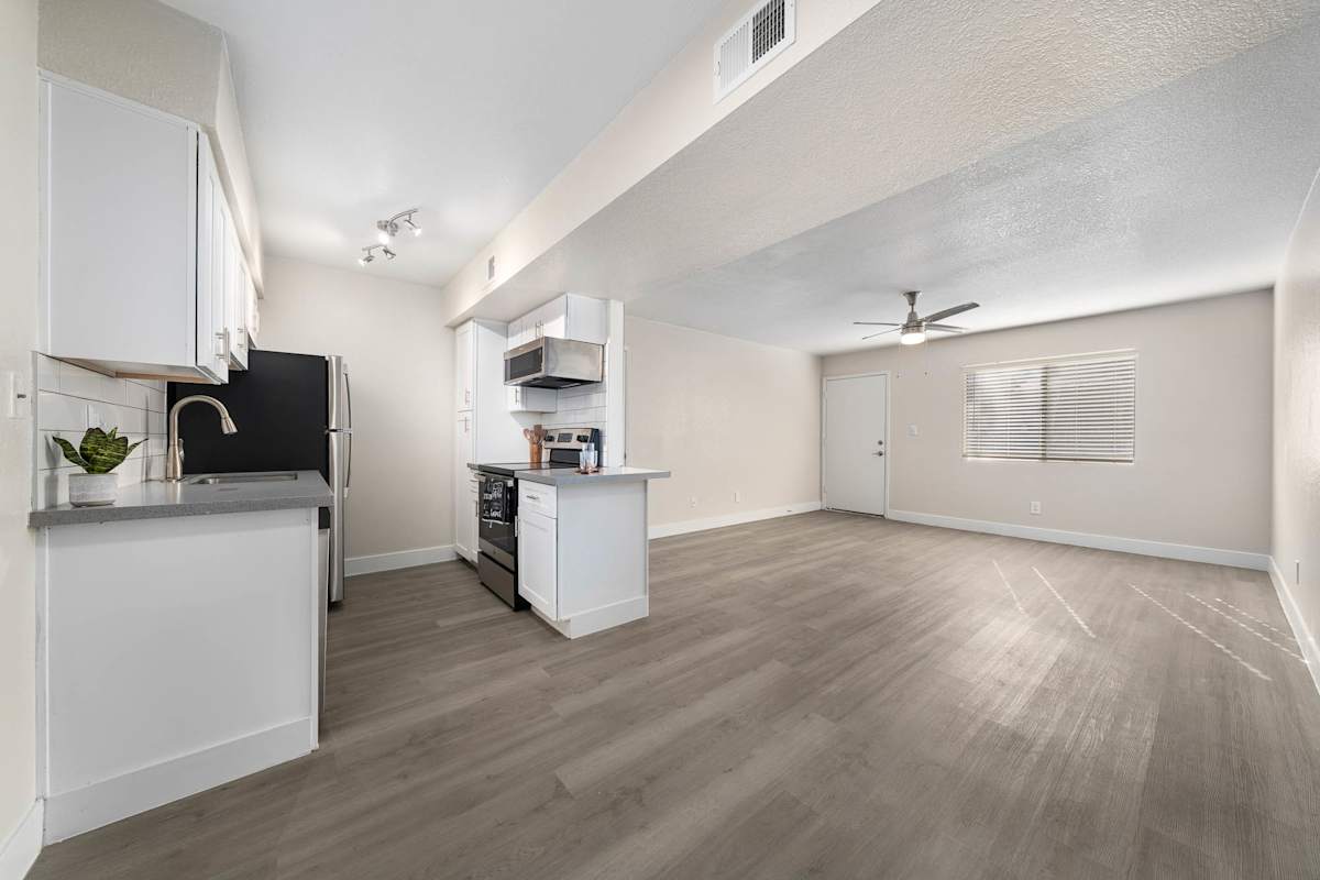 Apartment kitchen at Monterey Village.