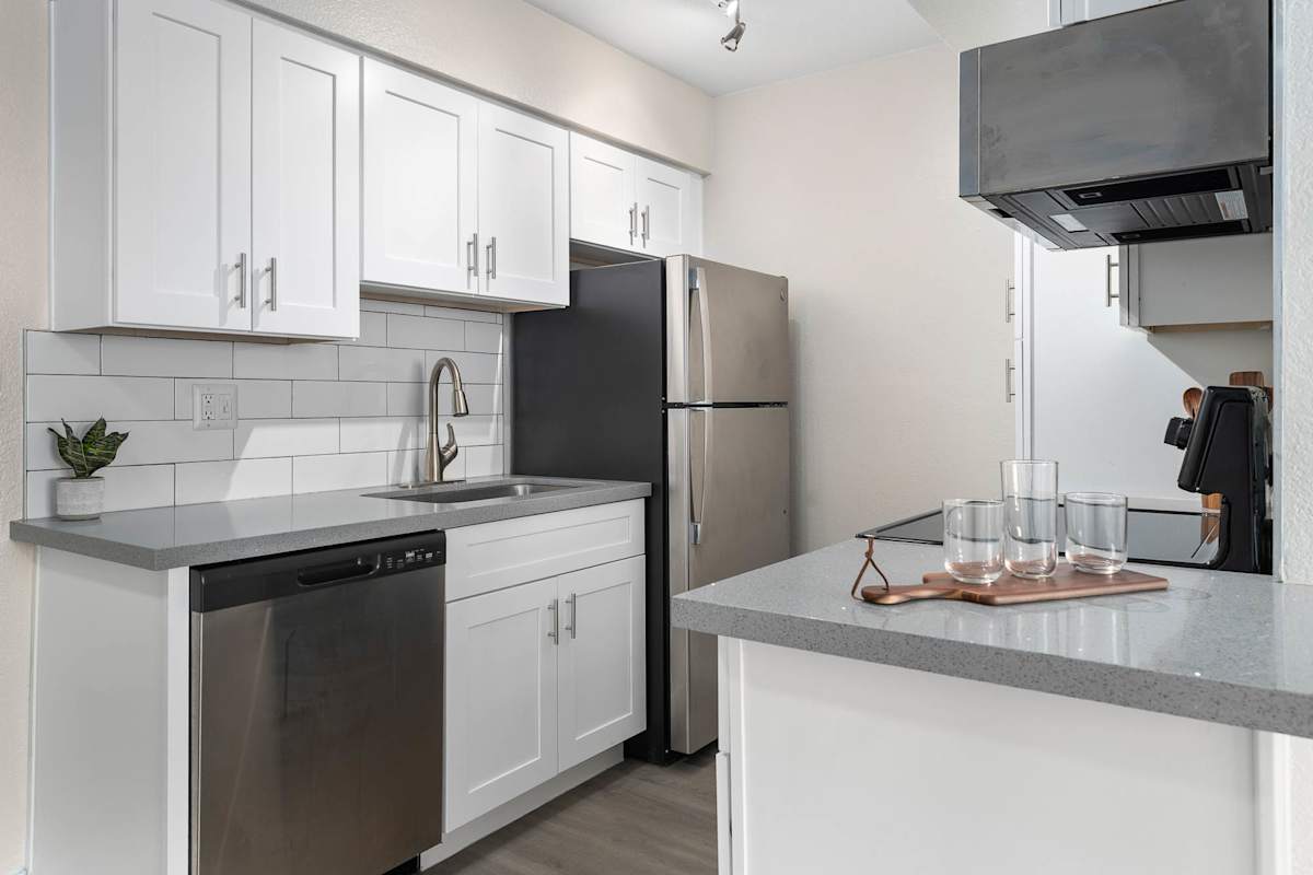 Apartment kitchen at Monterey Village.