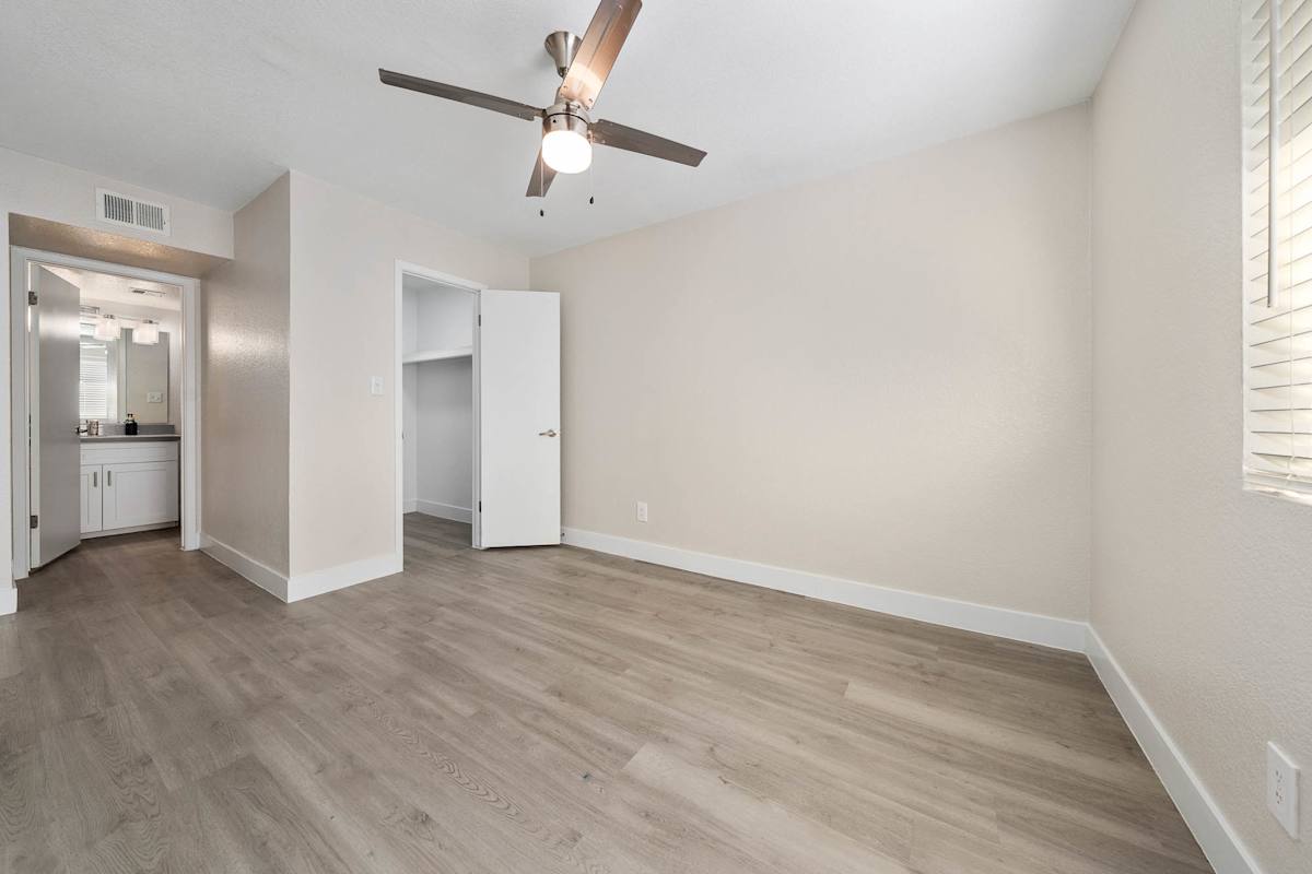 Unfurnished bedroom at Monterey Village.