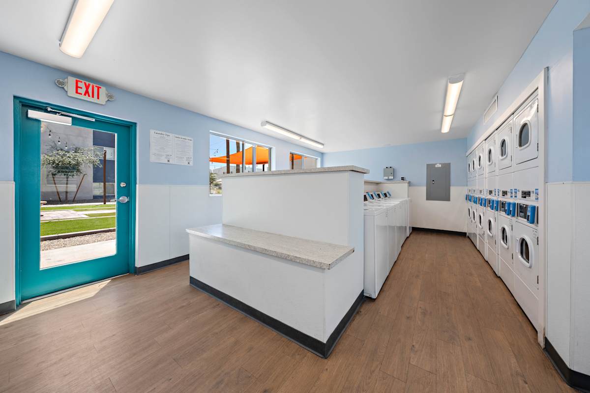 Shared laundry room at The Halifax.