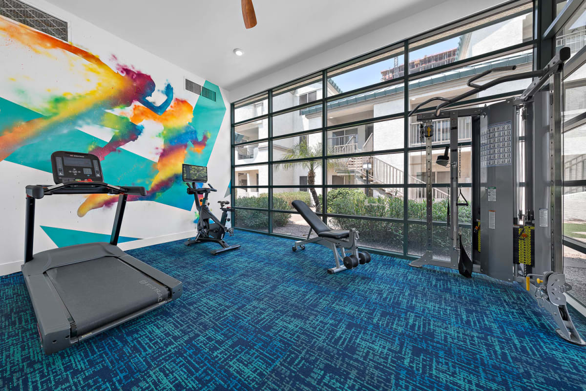 Fitness room at The Met at 3rd and Fillmore.