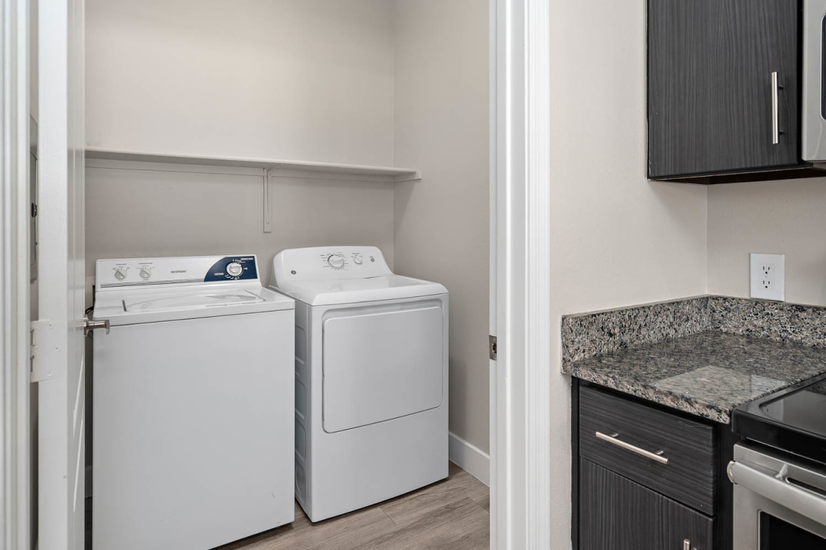 In-home laundry area at The Met at 3rd and Fillmore.