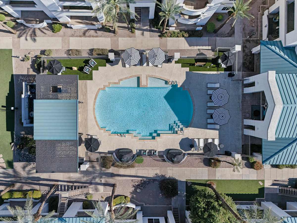Pool and poolside area at The Met at 3rd and Fillmore.
