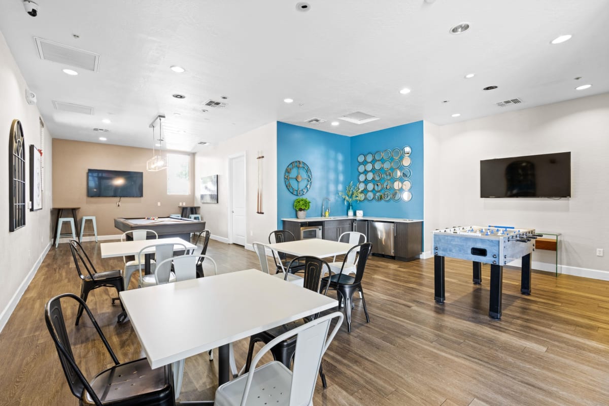 Shared game room at Element Deer Valley.