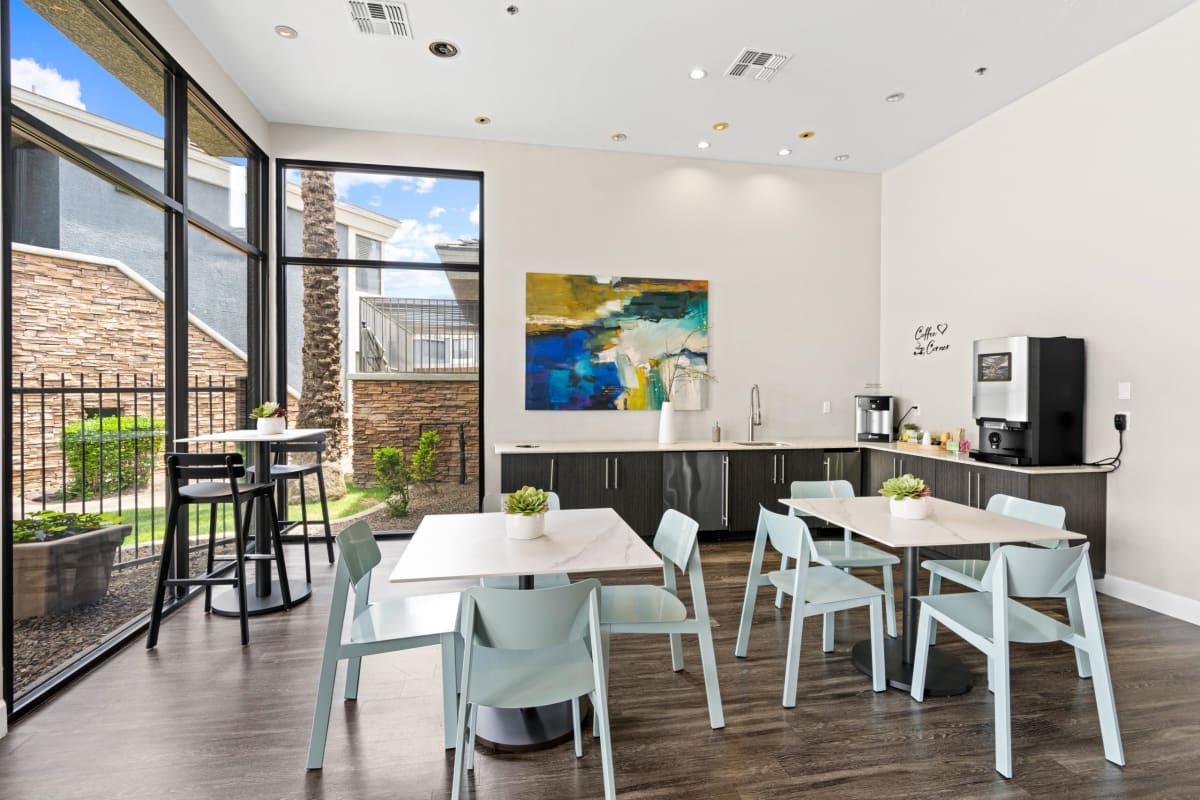 Shared dining room at Element Deer Valley.