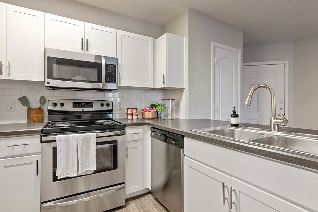Apartment kitchen — representative home at Element Deer Valley.