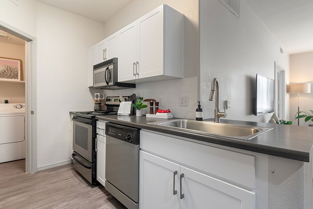 Apartment kitchen — representative home at Element Deer Valley.