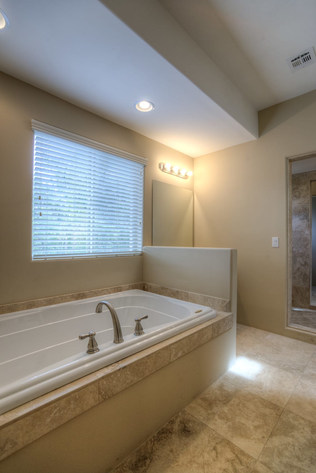 Apartment bathroom — representative home at Monterosa Villas.