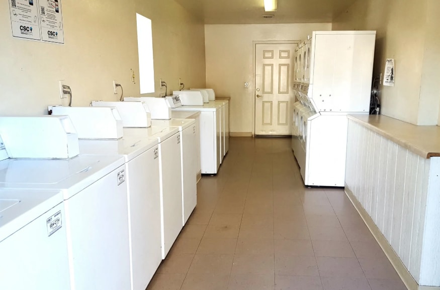 Shared laundry room at Foothills Court Apartments.