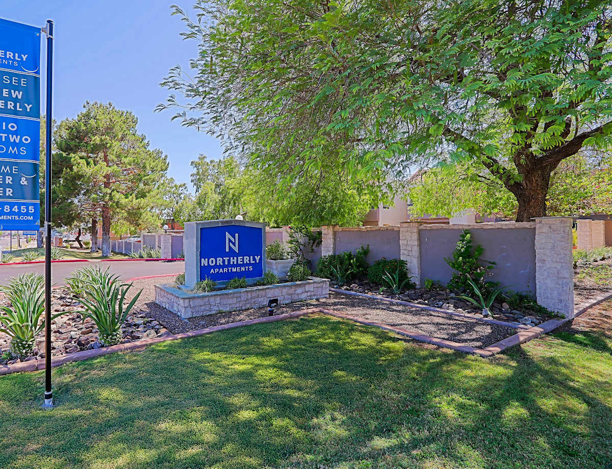 Community entrance at Northerly Apartments.