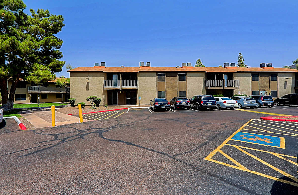 Parking area at Sahuaro West Apartments.