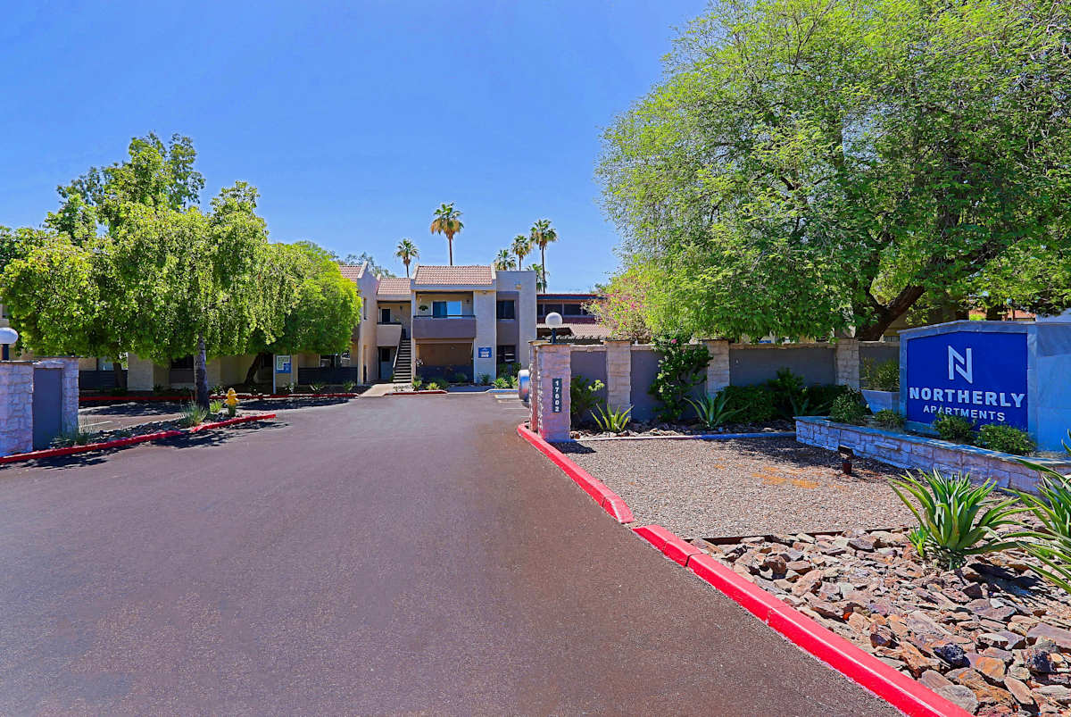 Community entrance at Northerly Apartments.