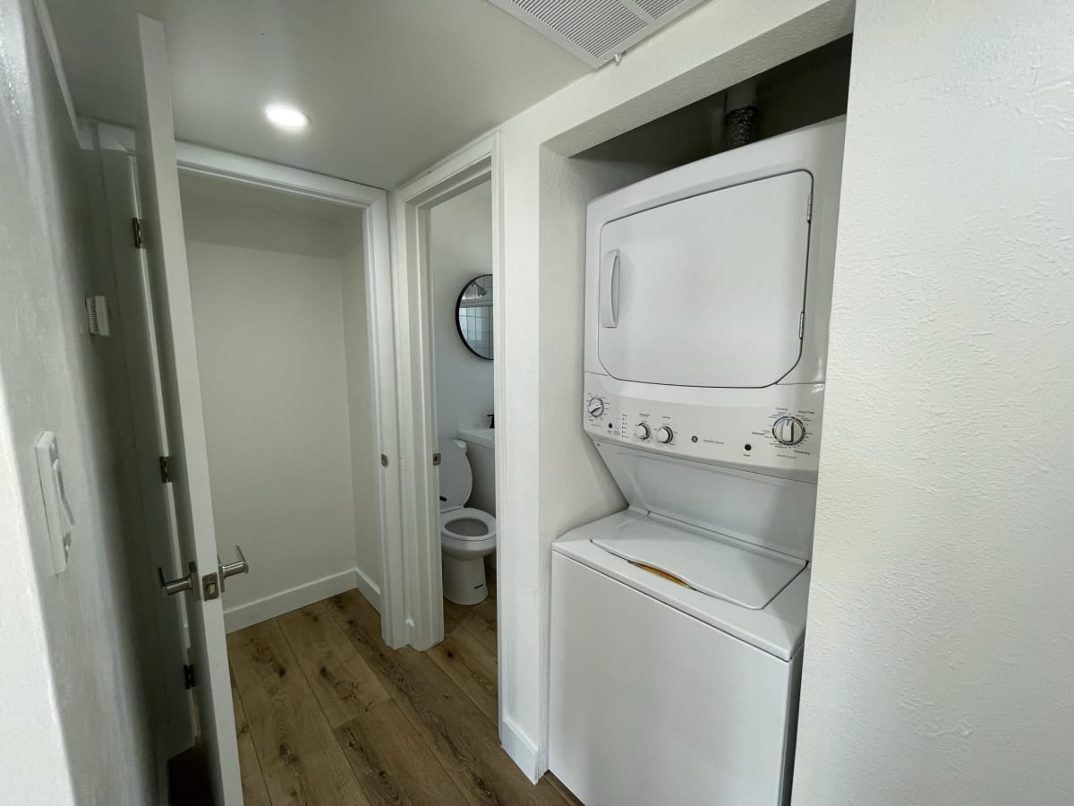 In-home laundry area at Marlette 8.