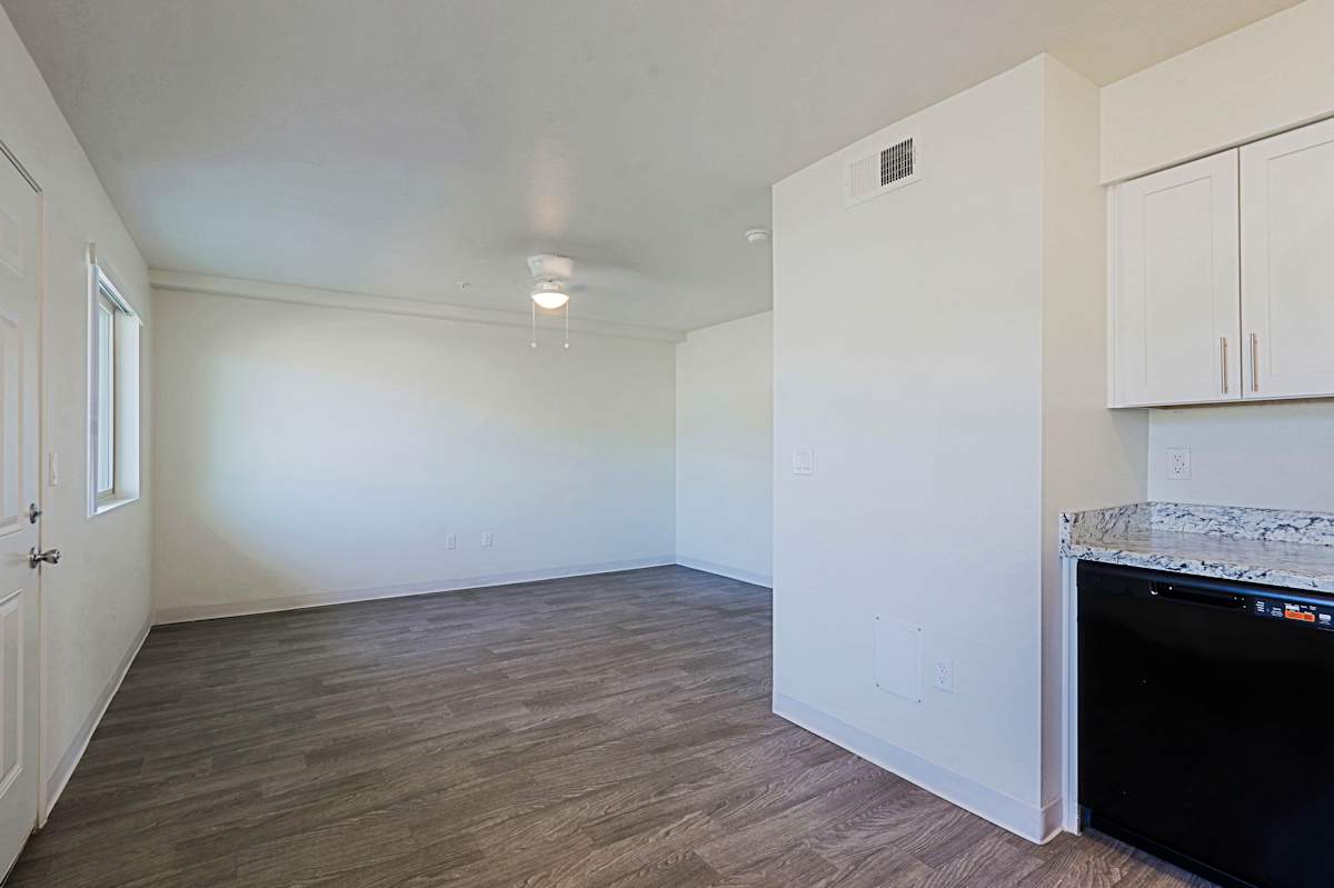 Unfurnished apartment interior — representative home at Cinnabar Square.