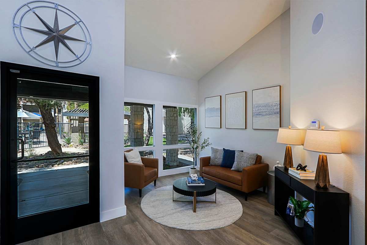 Leasing office seating at Northerly Apartments.