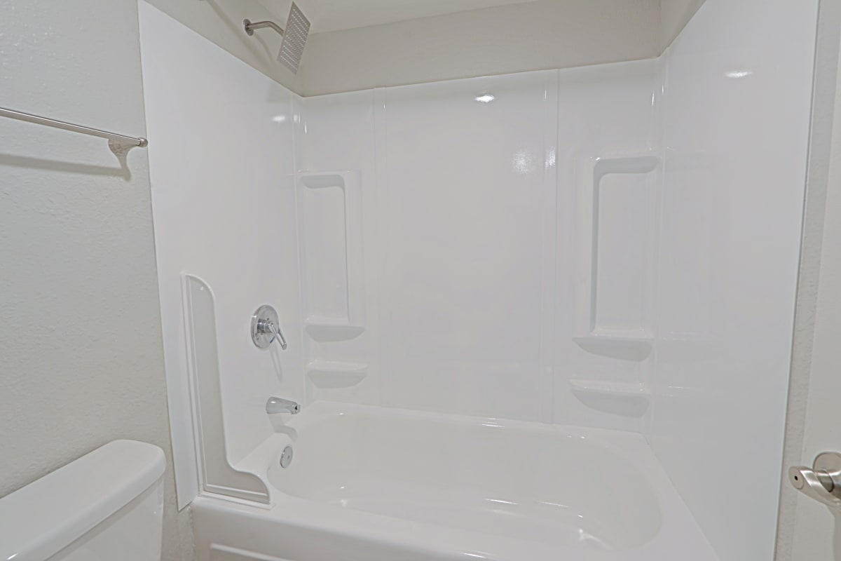 Apartment bathroom — representative home at Allora Phoenix Apartments.