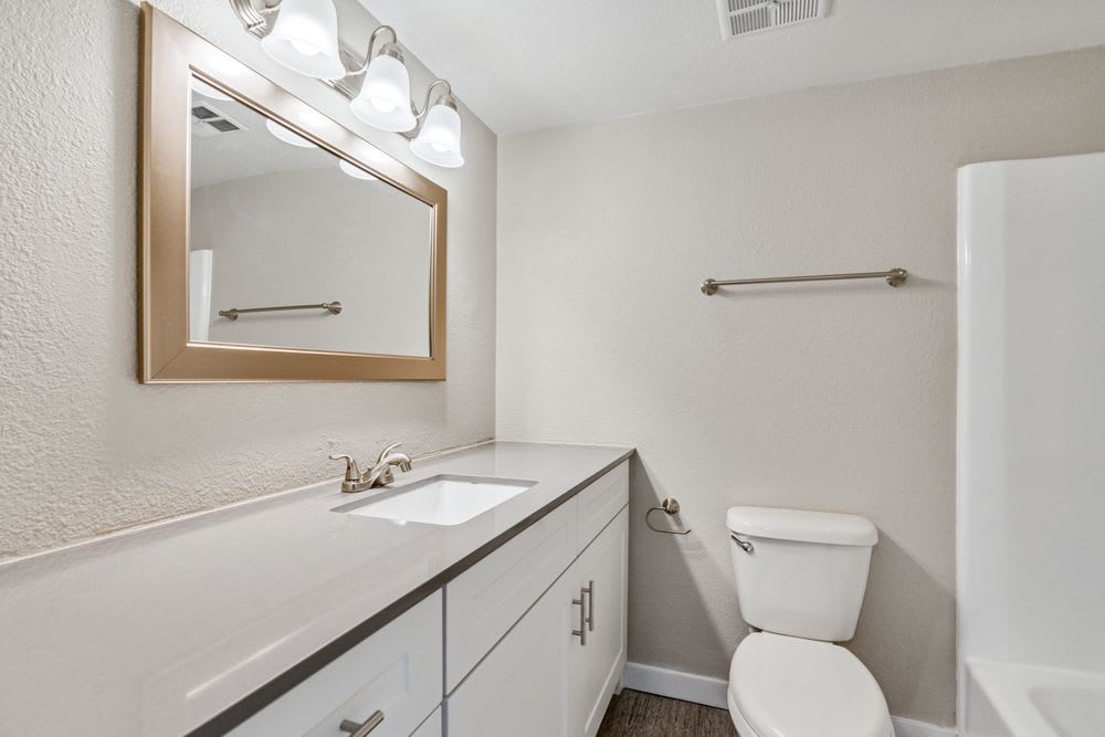 Apartment bathroom — representative home at Tides on East Cactus.