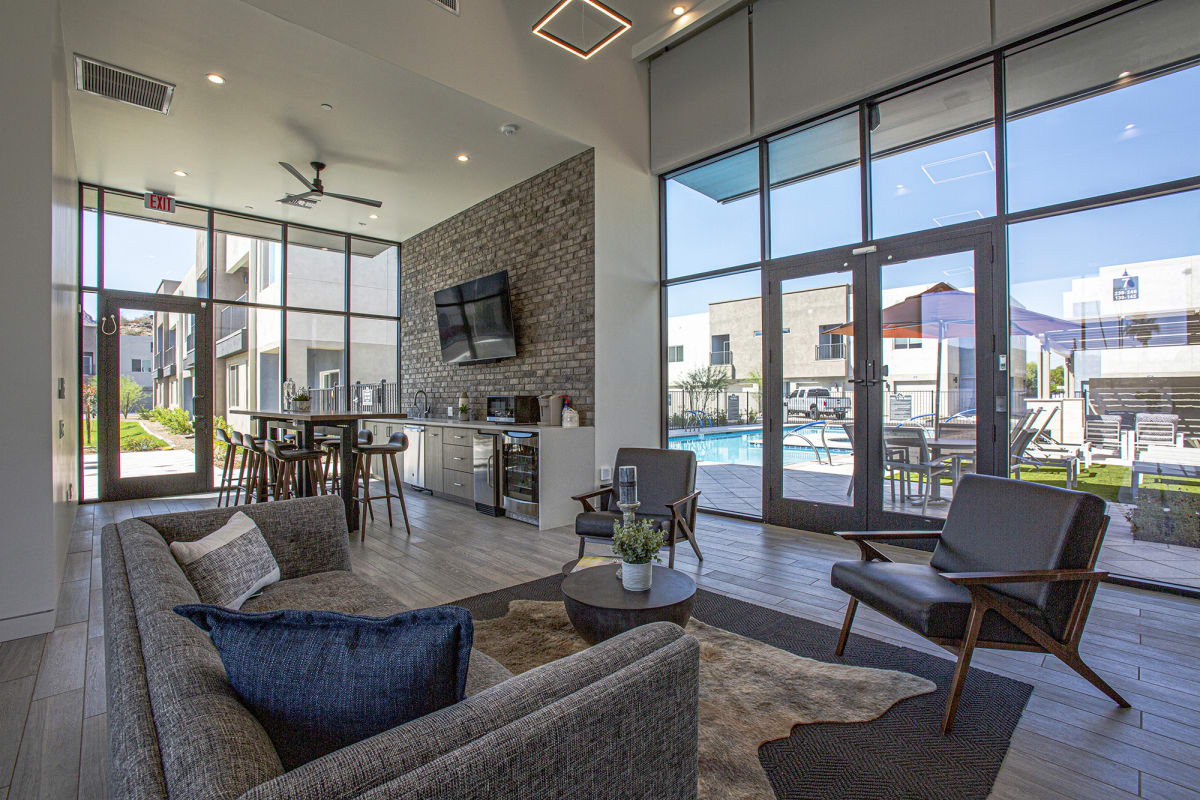 Shared interior space at Senderos at South Mountain.