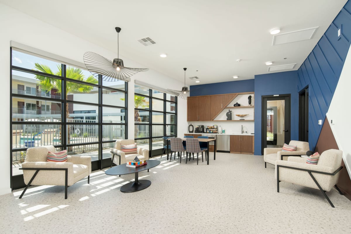 Shared interior space at Streamliner 67th.