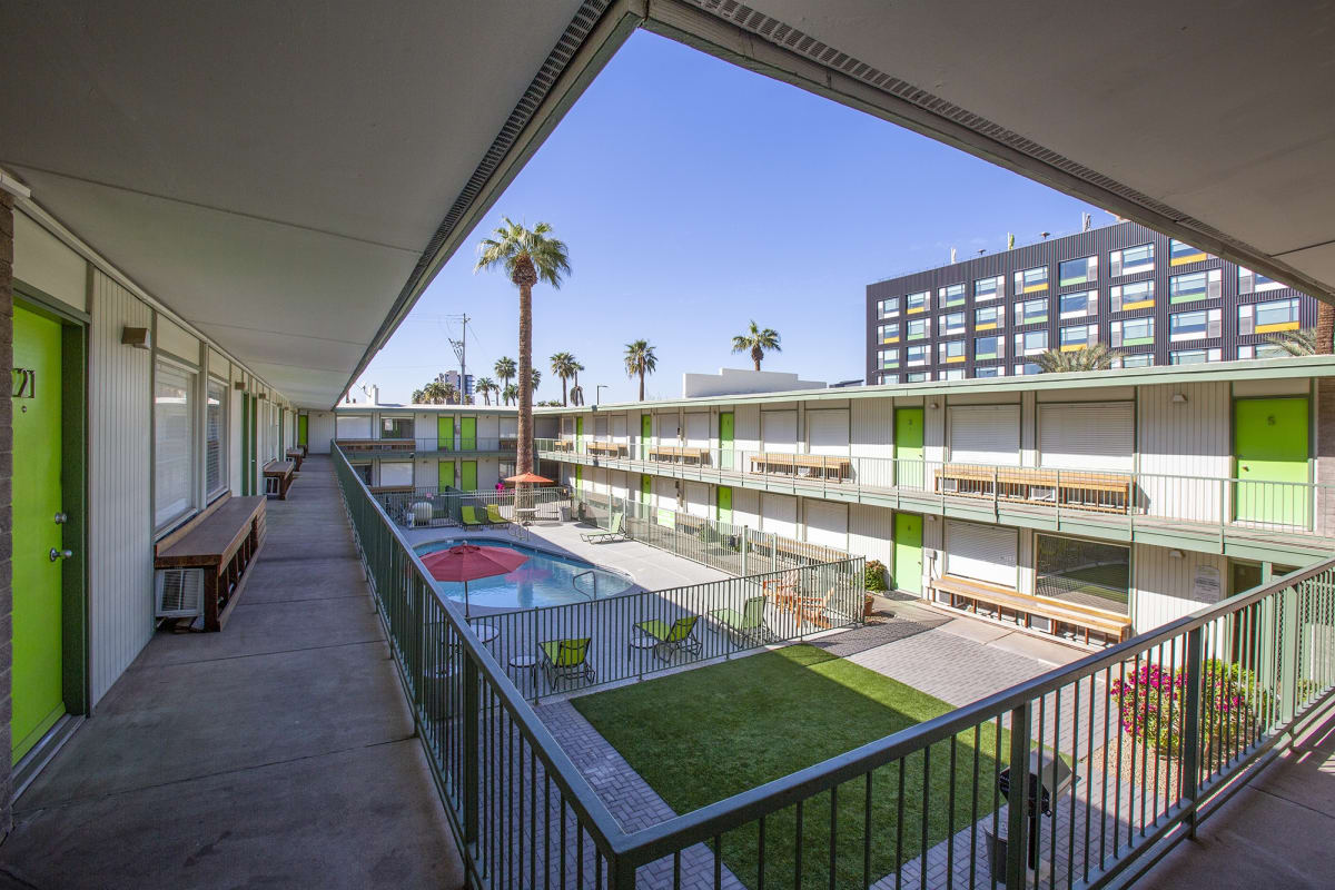 Shared outdoor space at The Continental.