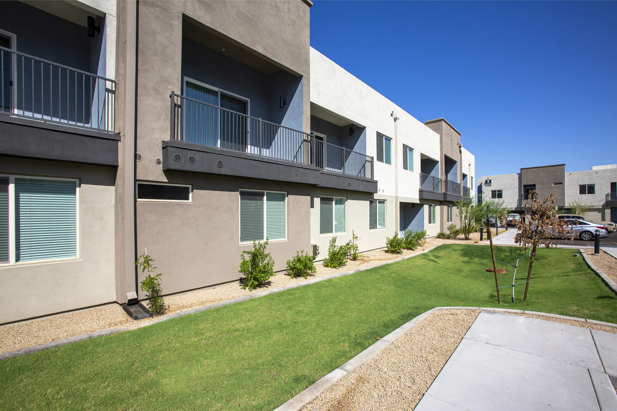 Building exterior at Senderos at South Mountain.