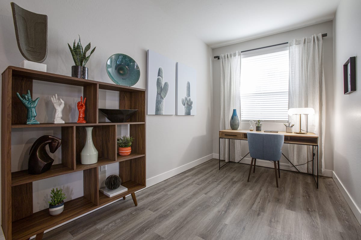 Work or study area shown — representative home at Senderos at South Mountain.