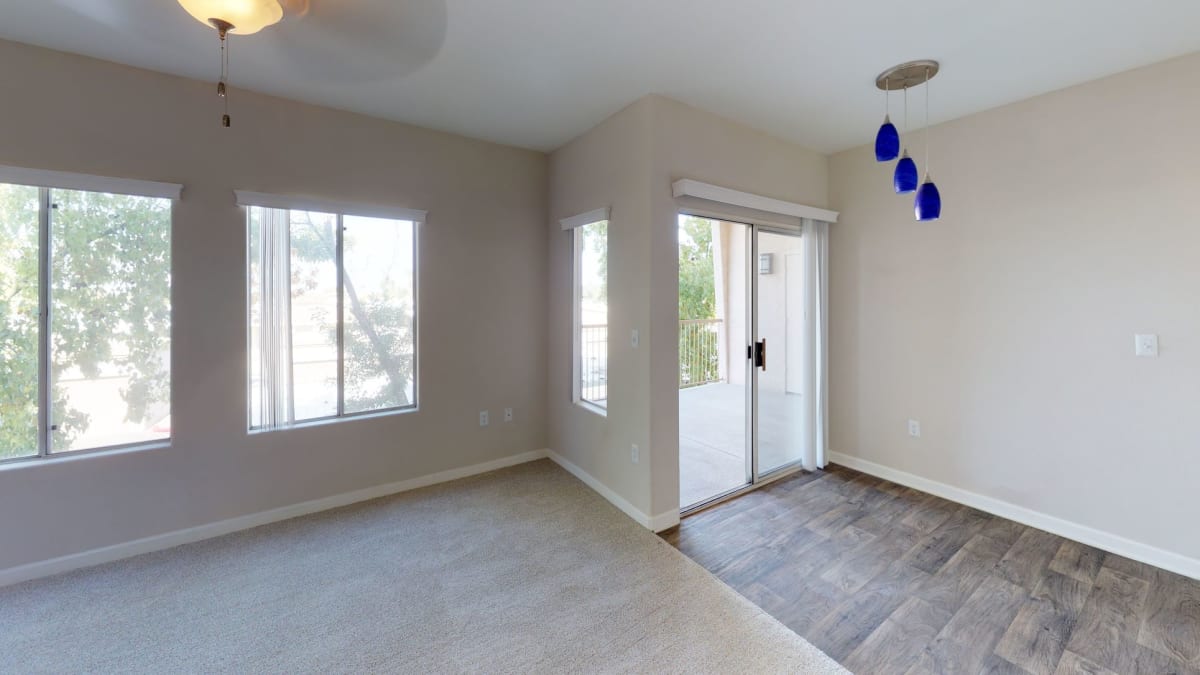 Unfurnished apartment interior — representative home at Cortina Apartments.
