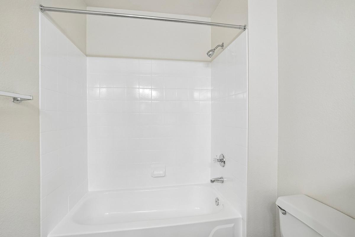 Apartment bathroom — representative home at Ingleside Apartments.