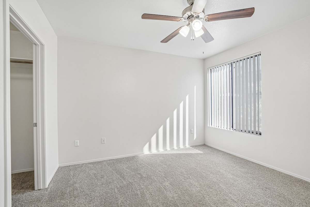 Unfurnished bedroom — representative home at Ingleside Apartments.