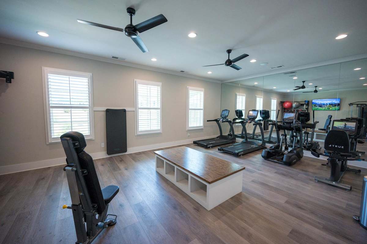 Cottages at Ridge Pointe fitness center interior - Athens, GA