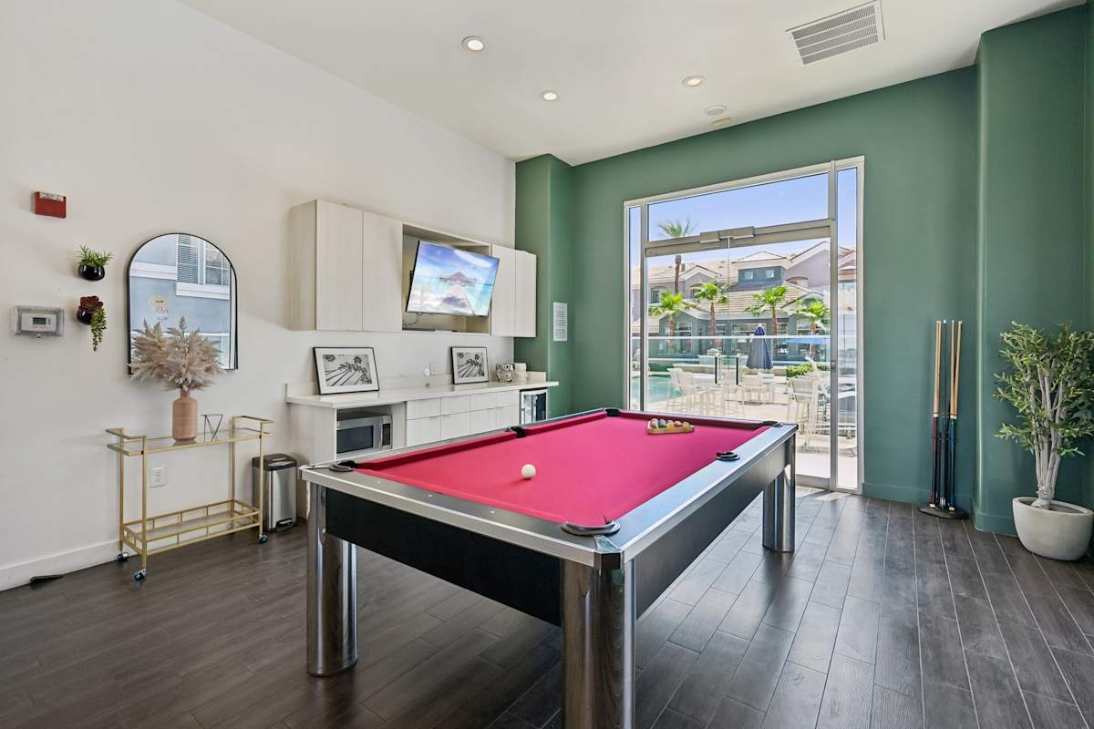 Shared game room at The Highland.
