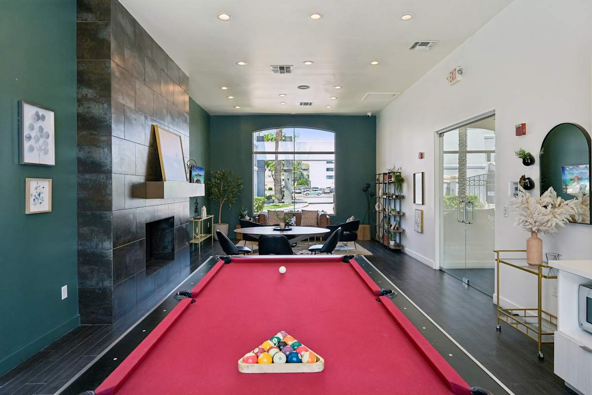 Shared game room at The Highland.