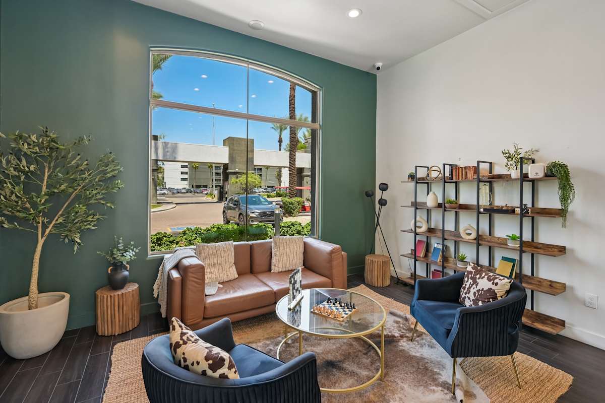 Shared interior space at The Highland.