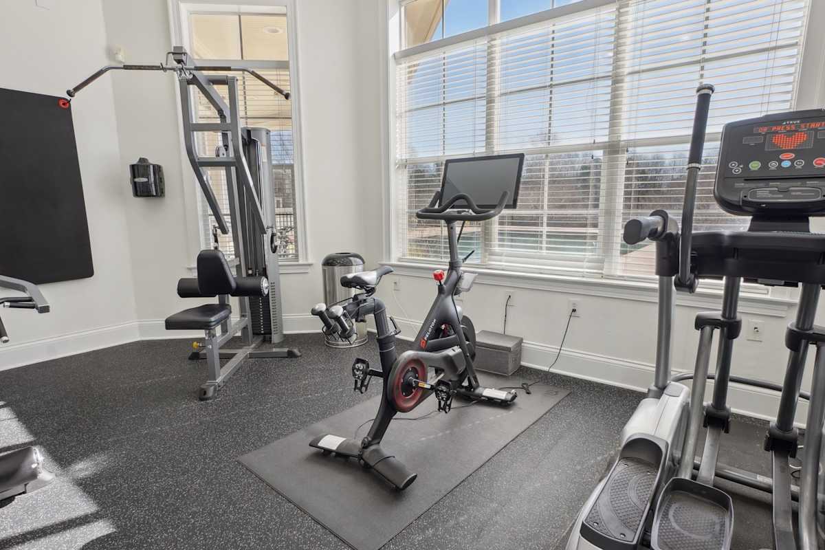 Greystone at Widewaters fitness center with equipment - Knightdale, NC