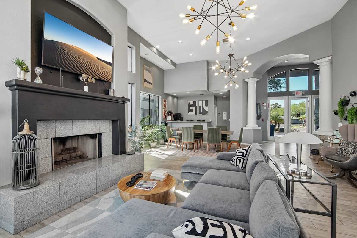 Shared interior space at Ingleside Apartments.
